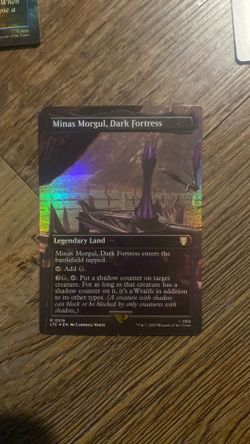 Minas Morgul, Dark Fortress" borderless foil from the Magic: The Gathering The Lord of the Rings:
