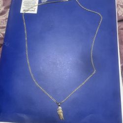 14K Gold San Judas Pendant And Chain 