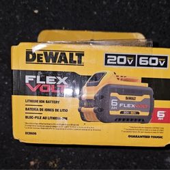 Dewalt 20-Volt 60-Volt Flexvolt 6ah BATTERY 