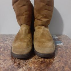 UGG Michaela Boots Womens Size 9  Brown Suede Sheepskin 1008027