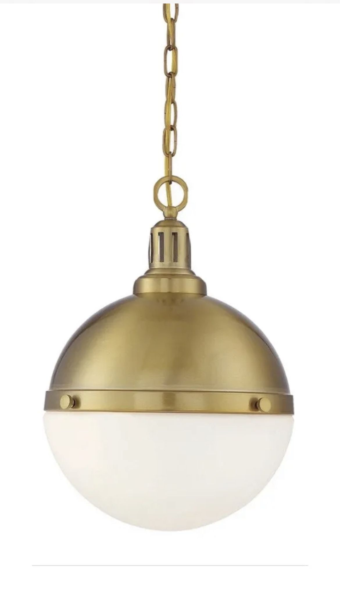 SAVOY HOUSE 7-203-2-322 Lilly 2 Light 13" Wide Pendant Glass Shade Warm Brass (New)