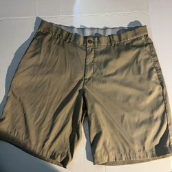 Nike Golf Dri-Fit Hybrid 10.5" Shorts Mens 38 inch Poly stretch khaki chino