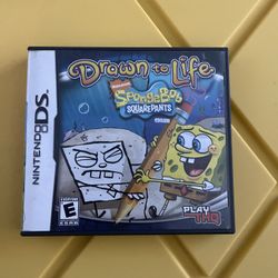 SpongeBob Drawn To Life Ds Case And Manual Only 