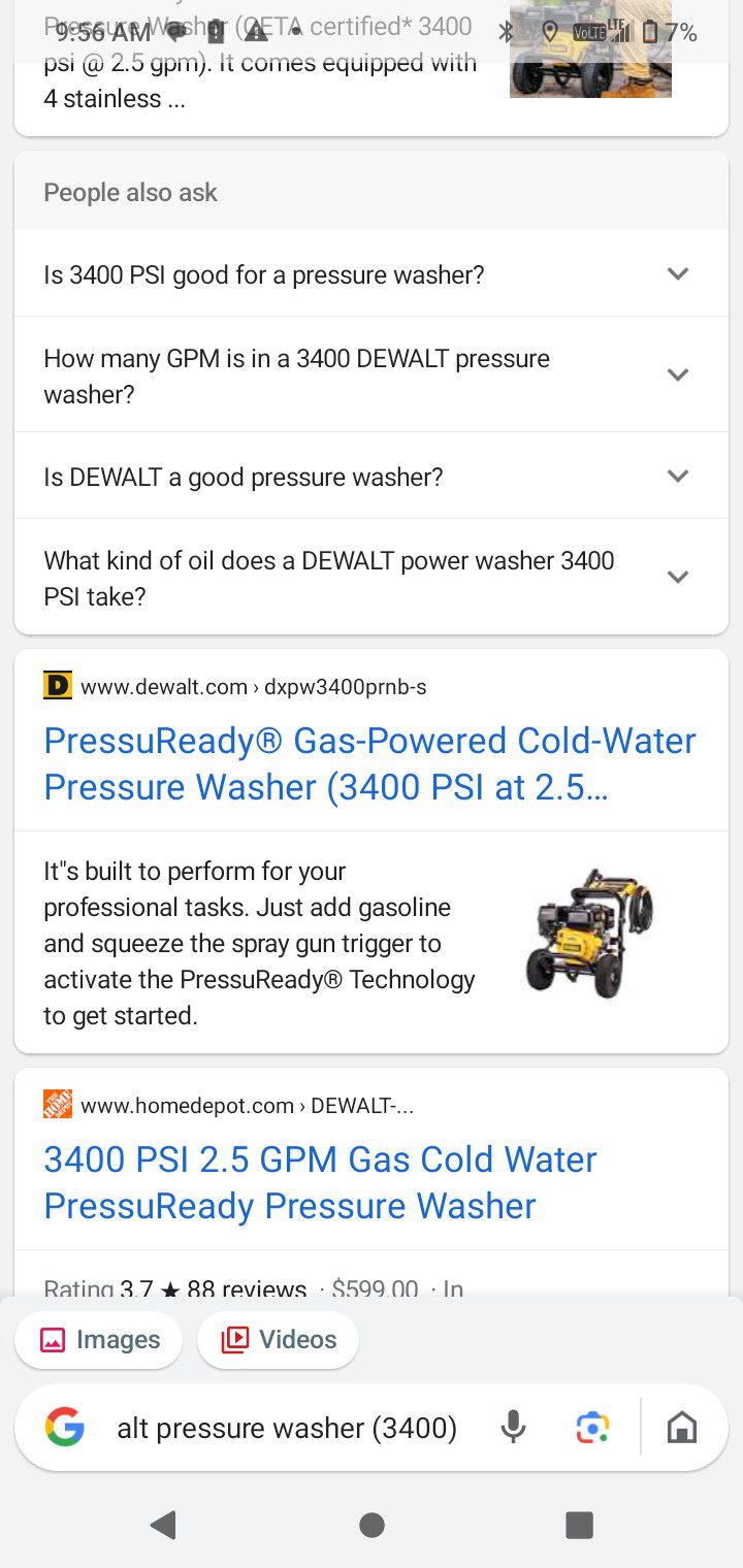 Dewalt Pressure Washer
