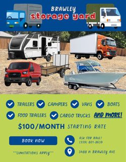 Storage Yard for Any Vehicle working or not