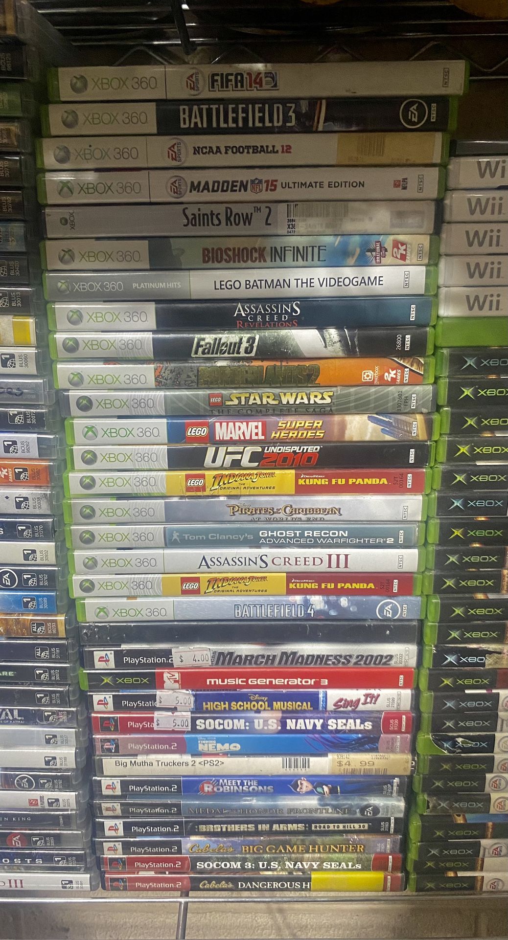 Xbox 360 And Ps2 Games Lot 
