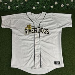Charleston RiverDogs Jersey Mens XL/XXL White MILB Baseball Embroidered SEE RARE