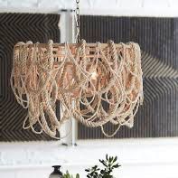 Cascading Draped Rope Chandelier Lamp 