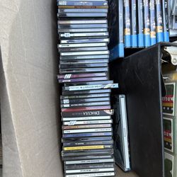 Ps2 games, blu ray dvds, old records and baseball cards