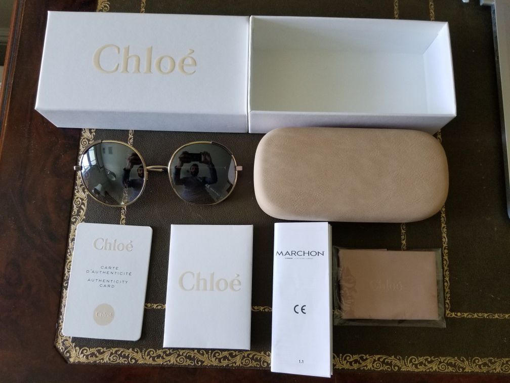 CHLOE CE117S-766-56 Sunglasses Size 56mm 135mm 20mm Gold