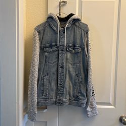 DENIM HOODIE JACKET