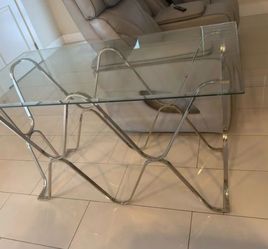 Glass / Aluminum Tables (Set of 2)