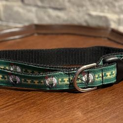 Boston Celtics Med/Lg Dog Collar NWOT #BoltonCeltics #DogCollar #CelticsDogCollar #GreenCollar #MediumLargeDogCollar #BostonCelticsCollar 