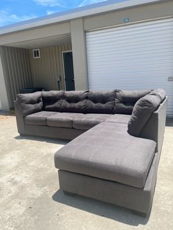 Gray sectional couch