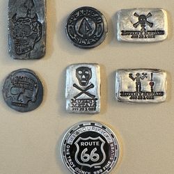 Silver 7.5ozt- mixed lot- Mutiny Metals, APMEX, Spearhead Silver