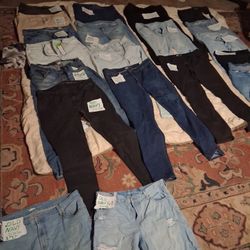 Size 16 Lady's Jeans And Shorts Mostly Old Navy. $10 Each