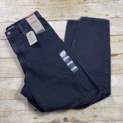NEW Levi's Black Sliced High-Waisted Mom Jeans Women’s 29x27 Tapered Leg Denim