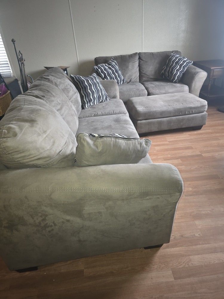 Grey Brown Set Of Sofas