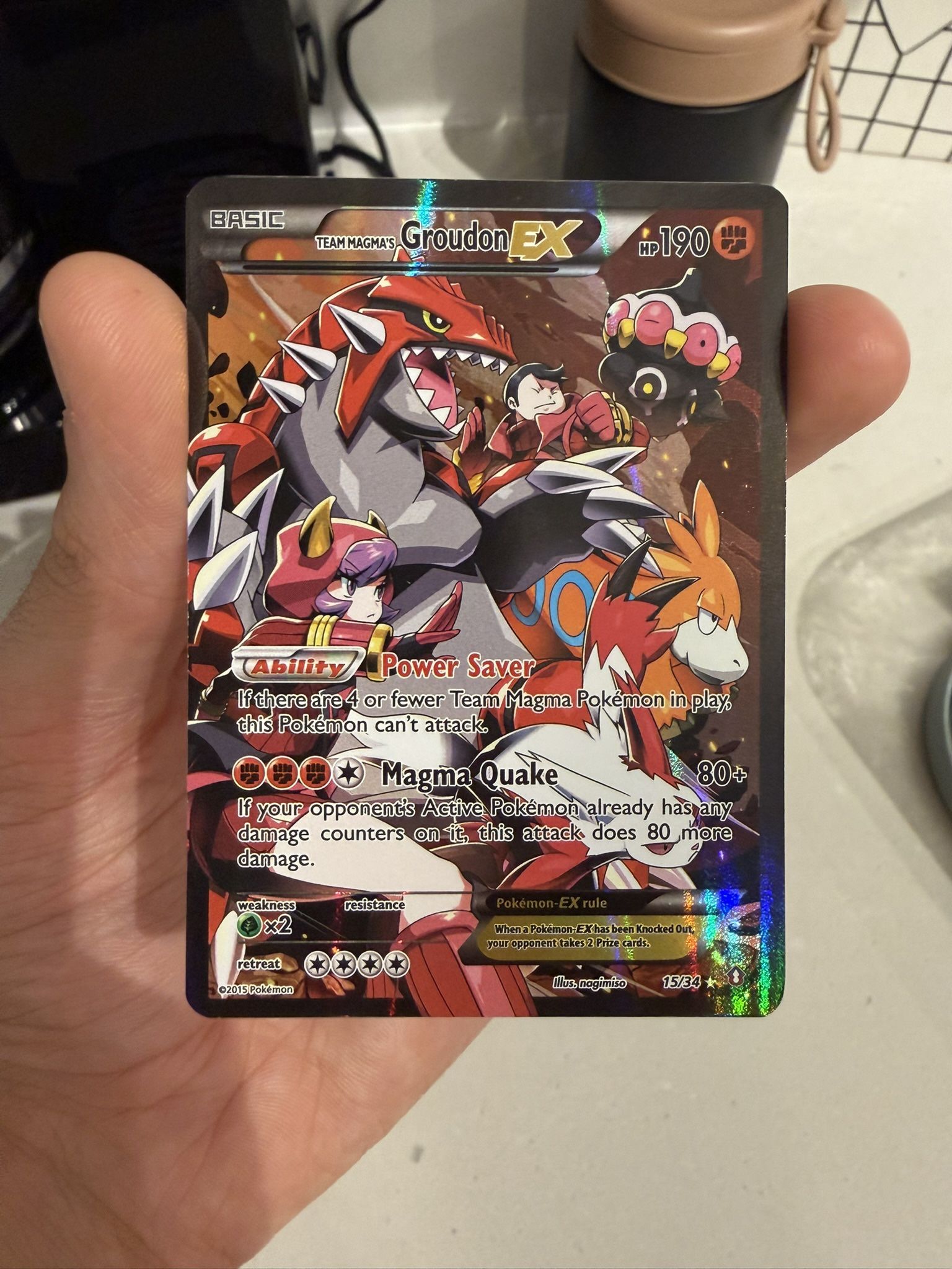 Team Magmas groudon pokemon card