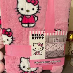Hello Kitty Twins Size Bed Sheets