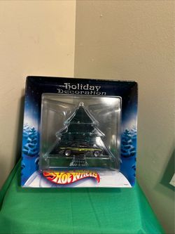 2002 HOT WHEELS HOLIDAY DECORATION FLAT BLACK COUPE NEW IN PACKAGE