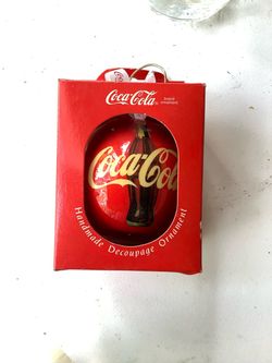 Coca-Cola Handmade Decoupage Christmas Ornament