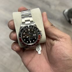 Rolex GMT Master 16700 40mm Coke Red and Black Bezel Stainless Steel Box Papers 1997