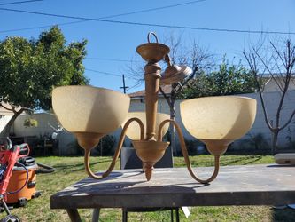 Chandelier And Matching Wall Light