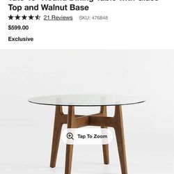 48” Crate & Barrel Dining Table
