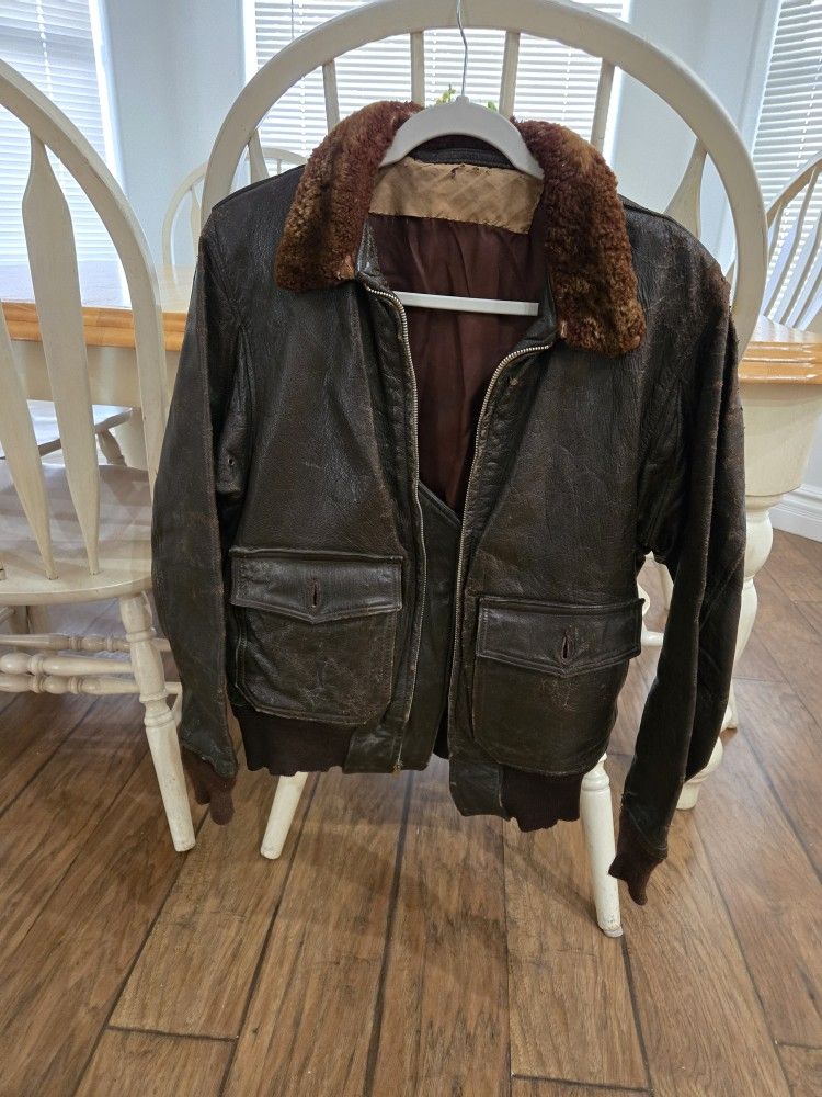G1 Leather Navy Flight Jacket **OBO**