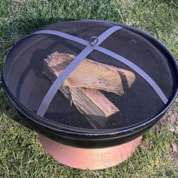 Outdoor Firepit With cover and grill for BBQs