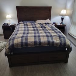 Queen Bed Frame + Box Spring