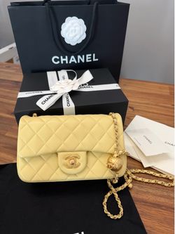 Chanel Mini Flap Bag – Light Yellow Lambskin