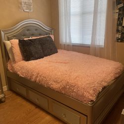 bed frame & nightstand 