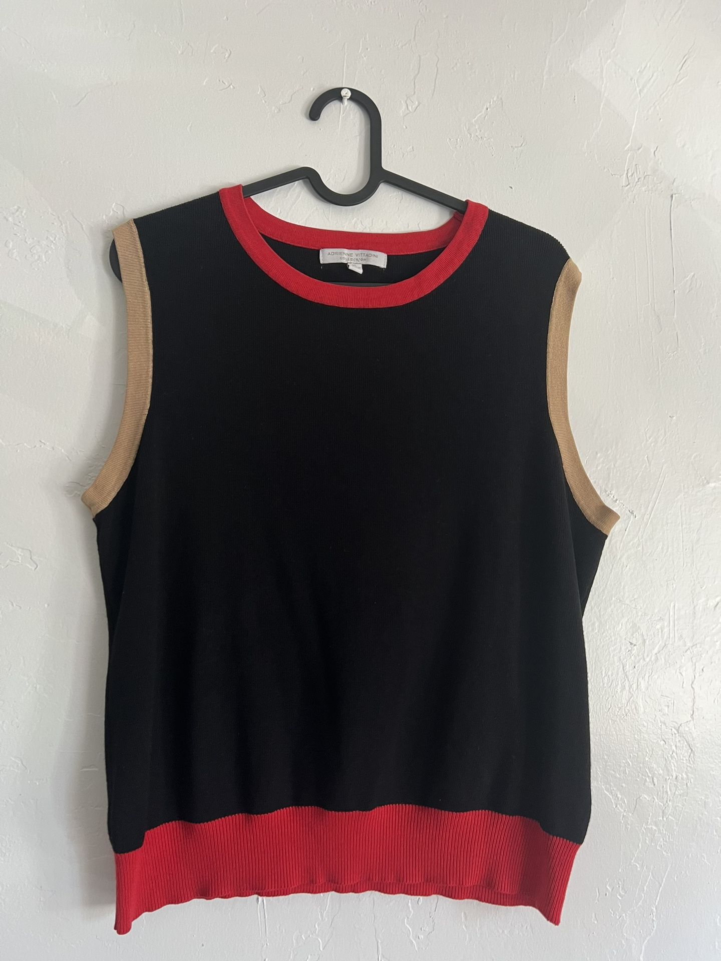 Sweater Vest ADRIENNE VITTADINI Black- Red