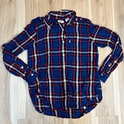Levi’s Plaid Flannel Shirt Women’s Small 