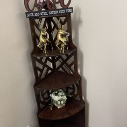 Corner Shelf Table