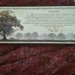 Living Life Plaque 