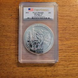 2011 5oz Silver PCGS MS69PL Olympic ATB National Park