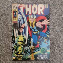 Silver Buffalo MV2736 Marvel The Mighty Thor and Galactus Wood Wall Art Plaque, 13 x 19 inches