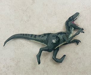 Black & Gray Jurassic World Dinosaur Toy Figure Raptor Dinosaur Figure
