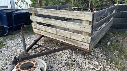 Utility Trailer with Wooden Slat Sides