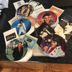 Five Elvis Collector Plates