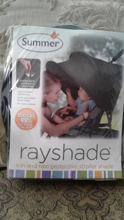 New Black rayshade sun or rain stroller shade