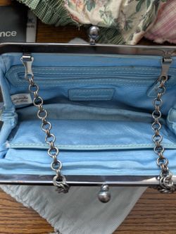 Tommy Bahama Blue Leather Purse 