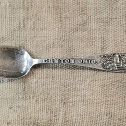 Vintage Sterling Silver McKinley Monument Canton, Ohio Spoon 