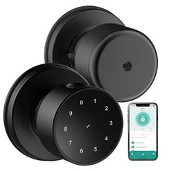 5-in-1 Smart Fingerprint Door Knob with Keypad & Bluetooth App