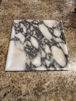 heavy Real Marble Serving Tray Food Safe Or use as decor *NEW in box!