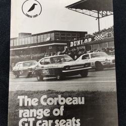 Vintage 1970's Corbeau Equipe GT racing seat catalog/flyer, European