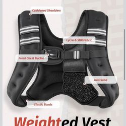 12 Lb  Weight Vest  X-Shape Weighted Vest , Home Workout Ironsand Vest with Zipper Pouch 